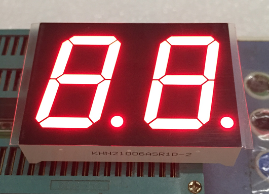 KHN21006ASR1D-2 2 digit 1 inch Red color led numeric digit display