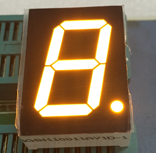 KHN110011AY1D-1 1 digit 1 inch Yellow color LED display module